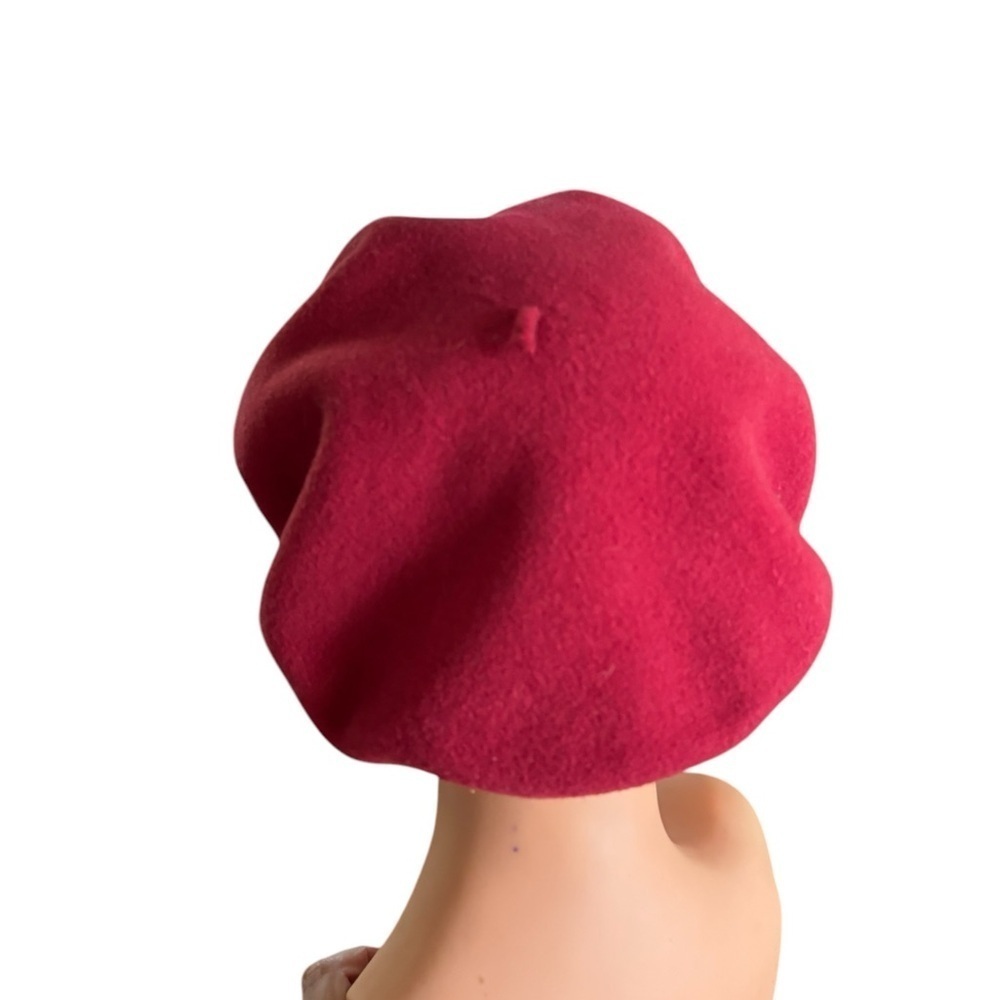 Kangol Modelaine She Wore A Raspberry Beret 100% Virgin Wool Dk Pink OS UK - Picture 3 of 5